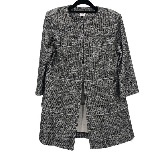 Cabi Gray 5299 3/4 Sleeve Pockets Hook & Eye Lightweight The Times Jacket Coat - Picture 9 of 9